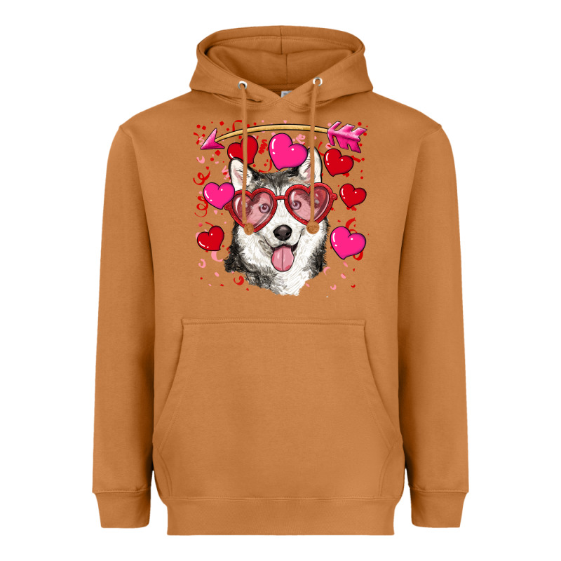 Valentine's Day Husky Heavyweight Hoodie by RanaPortraitStore | Teevron