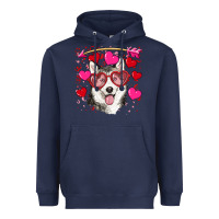 Navy Valentine's day husky Heavyweight Hoodie - RanaPortraitStore
