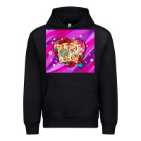 Black valentines day playing cards and pearl watercolor Urban Hoodie - AdoDesignShop
