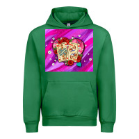 Emerald valentines day playing cards and pearl watercolor Urban Hoodie - AdoDesignShop