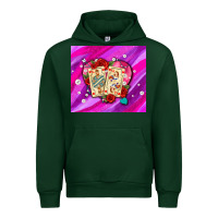 Forest Green valentines day playing cards and pearl watercolor Urban Hoodie - AdoDesignShop