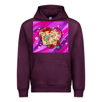 Mauve Wine valentines day playing cards and pearl watercolor Urban Hoodie - AdoDesignShop