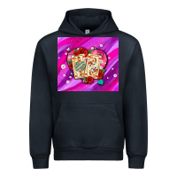 Navy valentines day playing cards and pearl watercolor Urban Hoodie - AdoDesignShop