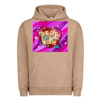 Pigment Burro valentines day playing cards and pearl watercolor Urban Hoodie - AdoDesignShop