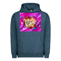Pigment Midnight Navy valentines day playing cards and pearl watercolor Urban Hoodie - AdoDesignShop