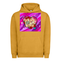 Pigment Peanut Butter valentines day playing cards and pearl watercolor Urban Hoodie - AdoDesignShop