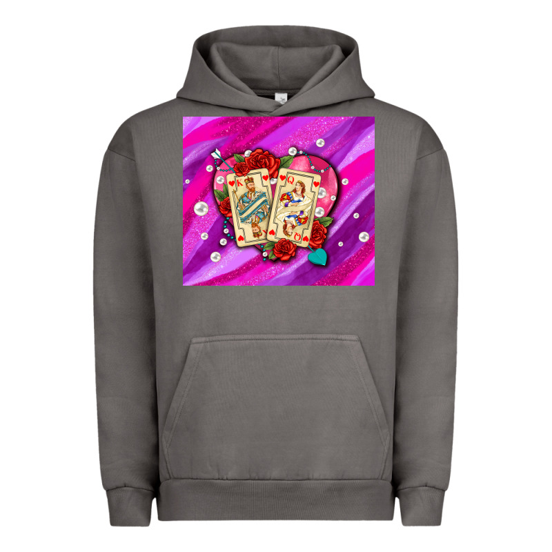 Valentines Day Playing Cards And Pearl Watercolor Urban Hoodie by AdoDesignShop | Teevron