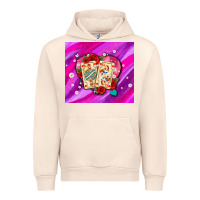 Sandshell valentines day playing cards and pearl watercolor Urban Hoodie - AdoDesignShop