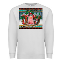 Dove Grey joy pig Premium Sweatshirt - RanaPortraitStore