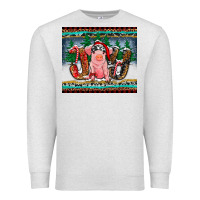 Oatmeal Heather joy pig Premium Sweatshirt - RanaPortraitStore