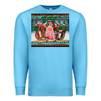 Ocean Blue joy pig Premium Sweatshirt - RanaPortraitStore