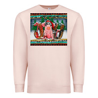 Pale Pink joy pig Premium Sweatshirt - RanaPortraitStore