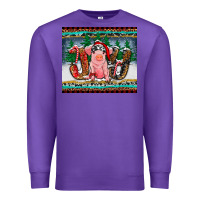 Purple joy pig Premium Sweatshirt - RanaPortraitStore