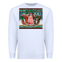 White joy pig Premium Sweatshirt - RanaPortraitStore