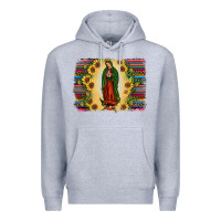 Heather Grey serape our lady of guadalupe Premium Hoodie - JahusDesignShop