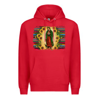 Red serape our lady of guadalupe Premium Hoodie - JahusDesignShop