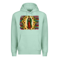 Seafoam serape our lady of guadalupe Premium Hoodie - JahusDesignShop
