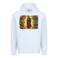 White serape our lady of guadalupe Premium Hoodie - JahusDesignShop