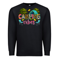 Black camping vibes Premium Sweatshirt - Zillion Design Studio