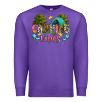Purple camping vibes Premium Sweatshirt - Zillion Design Studio