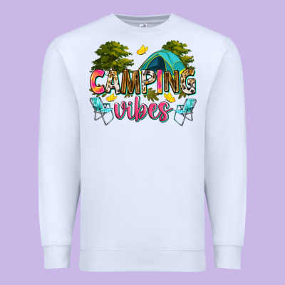 Camping Vibes Premium Sweatshirt Designed By Zillion Design Studio