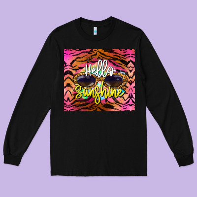 Hello Sunshine Long Sleeve Tee Designed By Barkaloodesign