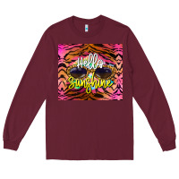 Burgundy hello sunshine Long Sleeve Tee - BarkalooDesign