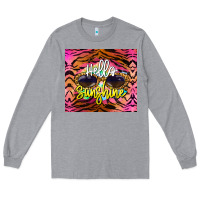 Heather Grey hello sunshine Long Sleeve Tee - BarkalooDesign
