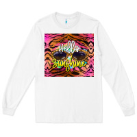 White hello sunshine Long Sleeve Tee - BarkalooDesign