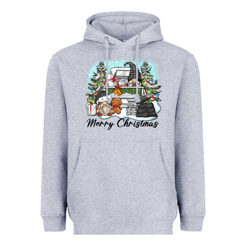 Merry Christmas Gnomes Heavyweight Hoodie by Zillion Design Studio | Teevron