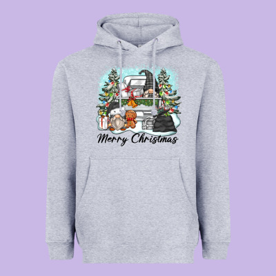 Merry Christmas Gnomes Heavyweight Hoodie Designed By Zillion Design Studio