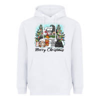 White merry christmas gnomes Heavyweight Hoodie - Zillion Design Studio