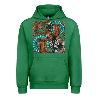 Emerald cowboy boot and gemstone Urban Hoodie - BundleAndBundleShop