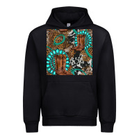 Foreset Green cowboy boot and gemstone Urban Hoodie - BundleAndBundleShop