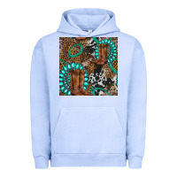 Pigment Grape Ice cowboy boot and gemstone Urban Hoodie - BundleAndBundleShop