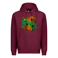 Burgundy halloween patch  2 Premium Hoodie - BundleAndBundleShop