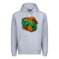 Heather Grey halloween patch  2 Premium Hoodie - BundleAndBundleShop