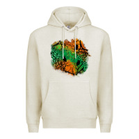 Oatmeal Heather halloween patch  2 Premium Hoodie - BundleAndBundleShop