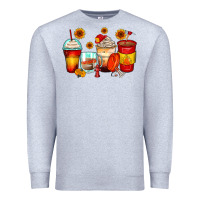 Heather Grey firefighter coffee cups Premium Sweatshirt - Zillion Design Studio