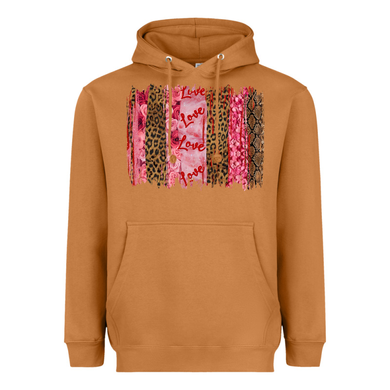 Valentine's Day Love Brushstrokes Heavyweight Hoodie by RanaPortraitStore | Teevron