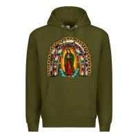 Army Green our lady of guadalupe rainbow Premium Hoodie - JahusDesignShop