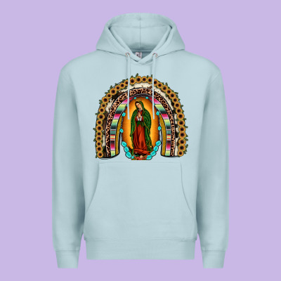Our Lady Of Guadalupe Rainbow Premium Hoodie Designed By Jahusdesignshop