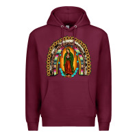 Burgundy our lady of guadalupe rainbow Premium Hoodie - JahusDesignShop