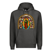 Charcoal Heather our lady of guadalupe rainbow Premium Hoodie - JahusDesignShop