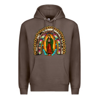 Coffee our lady of guadalupe rainbow Premium Hoodie - JahusDesignShop