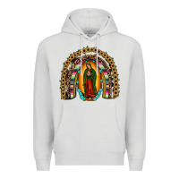 Dove Grey our lady of guadalupe rainbow Premium Hoodie - JahusDesignShop