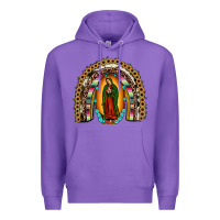 Purple our lady of guadalupe rainbow Premium Hoodie - JahusDesignShop
