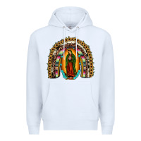 White our lady of guadalupe rainbow Premium Hoodie - JahusDesignShop