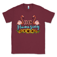 Burgundy be flamezing flamingo Classic Tee - BarkalooDesign