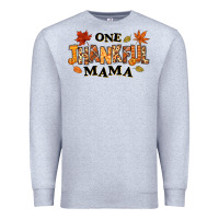 Heather Grey one thankful mama Premium Sweatshirt - texasbilliewilder
